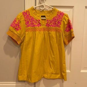 J. Crew embroidered top